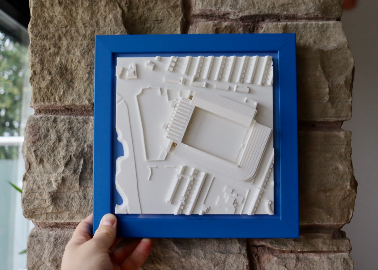 Everton L4 - Impresión de arte de pared del estadio 3D de Goodison Park | Regalo de fútbol StadiFRAMES