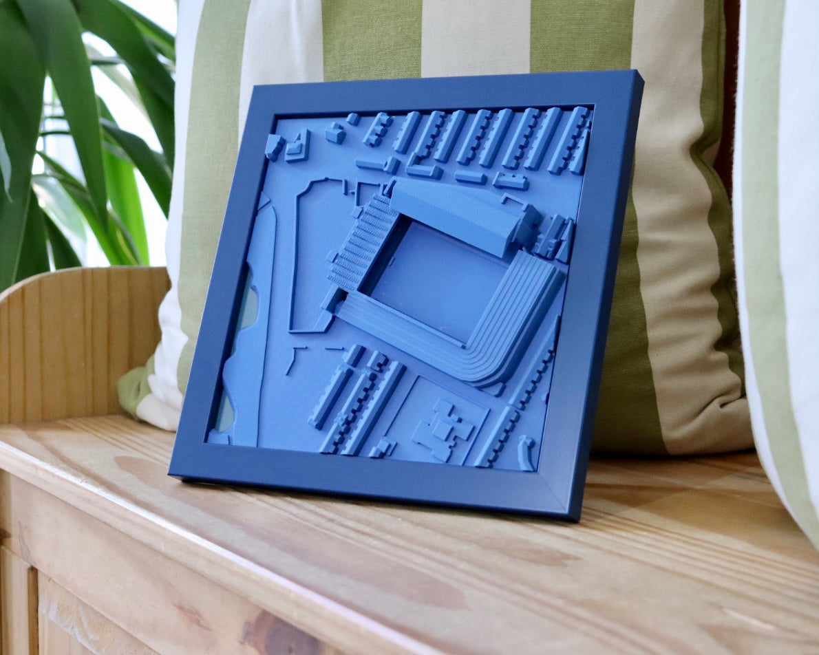 Everton L4 - Impresión de arte de pared del estadio 3D de Goodison Park | Regalo de fútbol StadiFRAMES