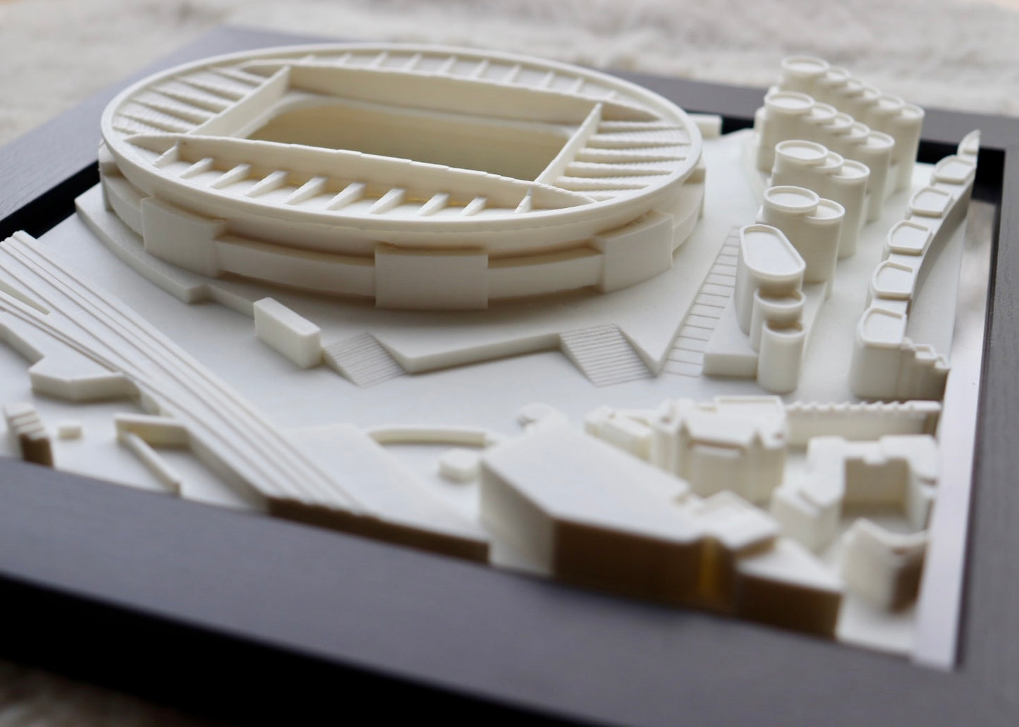 gifts for arsenal fans, arsenal memorabilia, arsenal stadium model, 3d miniature stadium models, football stadium models, buy football wall art, emirates stadium model, emirates 3d model, stadiframes, stadium frames