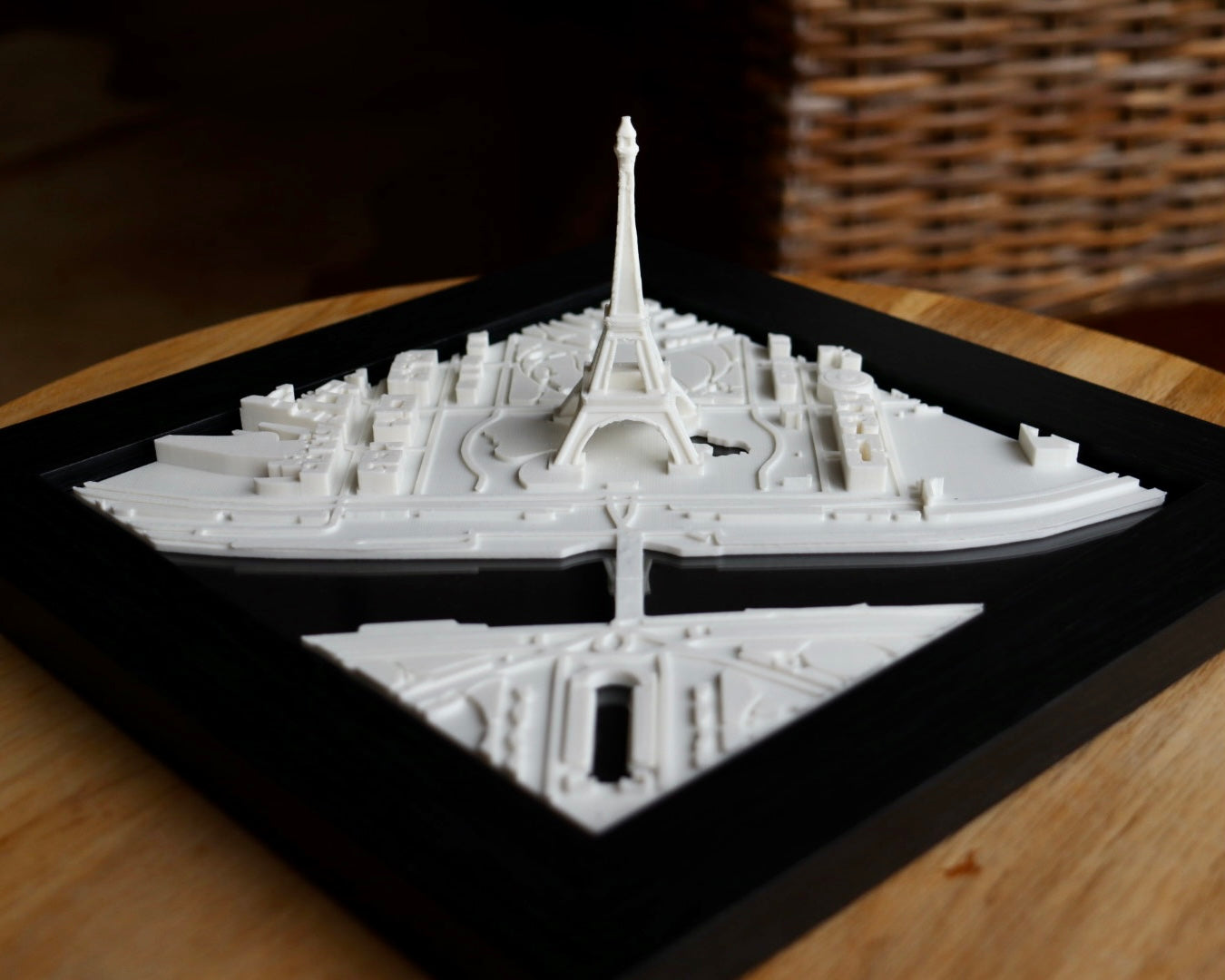 Paris Eiffel Tower Art 3D Cityscape Decor Handcrafted Miniature Paris UrbanFRAMES Product Architectural Souvenir Eiffel Tower Replica Paris Skyline Wall Art Collectible Cityscape Landmark Replica Art Travel Keepsake French Souvenir Parisian City Decor Romantic Wall Display Cityscape Home Decor Paris Landmarks Art