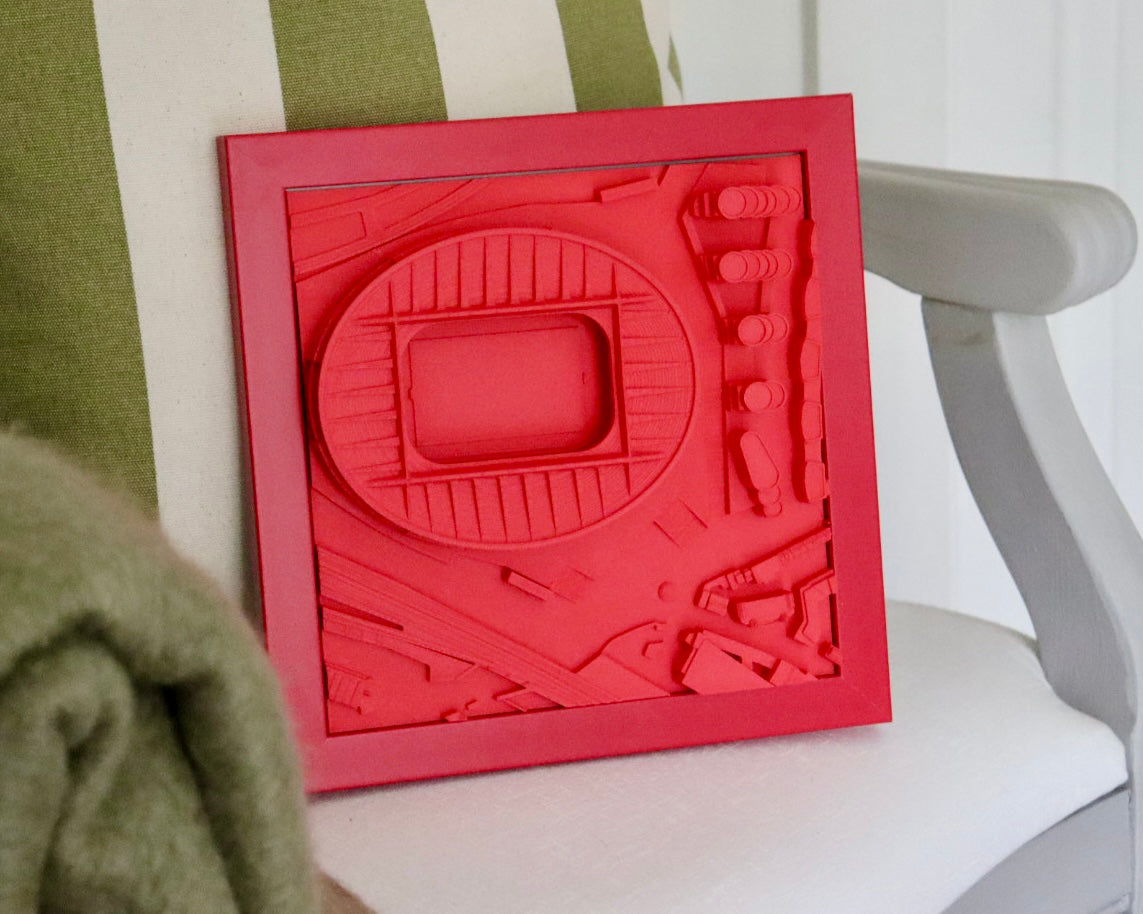 gifts for arsenal fans, arsenal memorabilia, arsenal stadium model, 3d miniature stadium models, football stadium models, buy football wall art, emirates stadium model, emirates 3d model, stadiframes, stadium frames