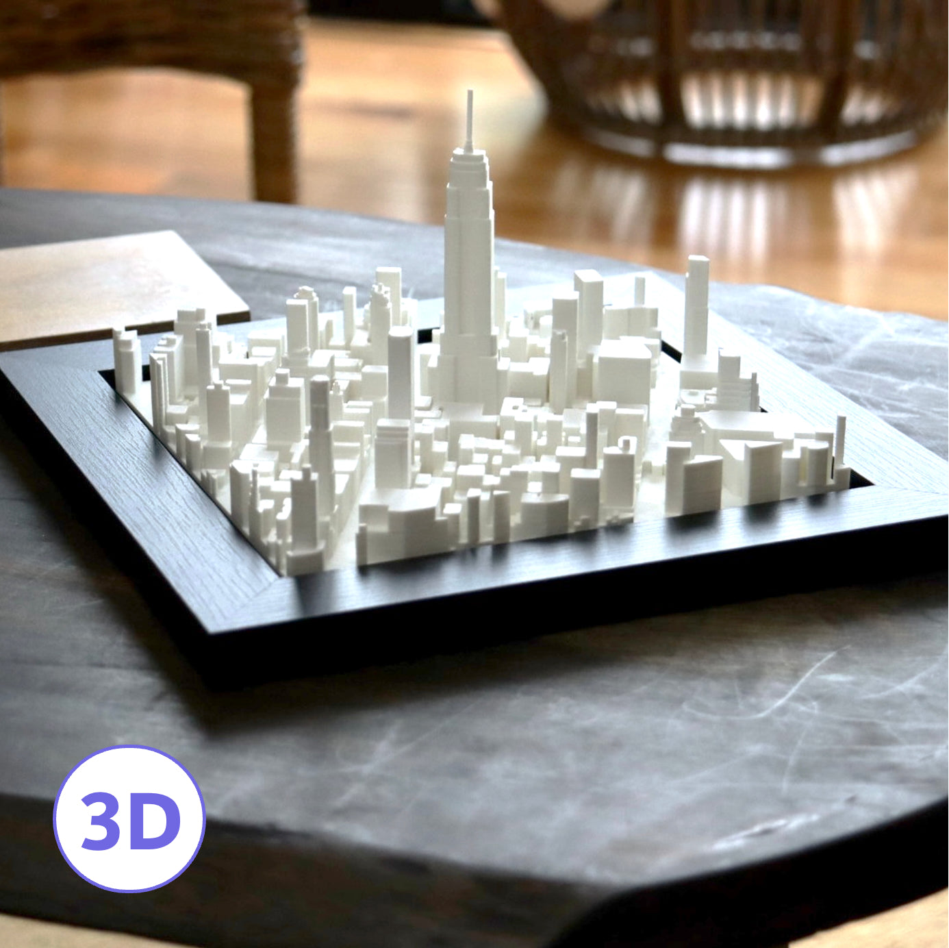 New York City Art Empire State Building Replica 3D Cityscape Decor NYC Skyline Souvenir Handcrafted Miniature NYC UrbanFRAMES Product Landmark Replica Art Manhattan Skyline Display NYC Travel Keepsake Architectural Souvenir NYC Gift for Him/Her Empire State Building Model New York City Skyline Art Collectible Cityscape NYC Urban Decor